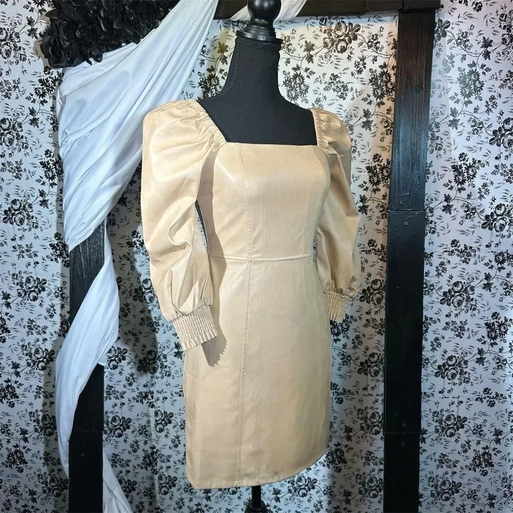 7-for-all-mankind Women's Tan Dress sz xs - Picture 2 of 8